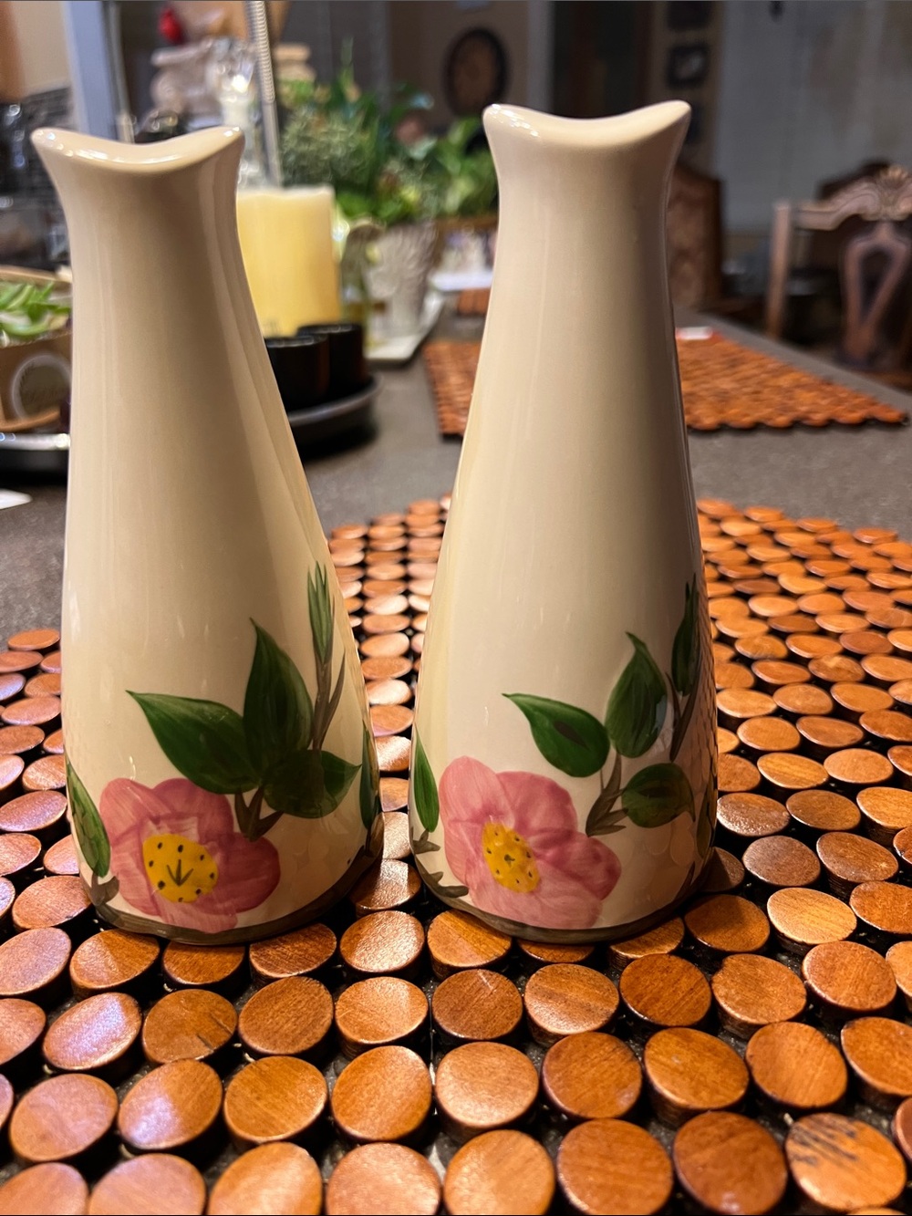 Vintage Franciscan  Desert Rose Ceramic Salt and Pepper shaker